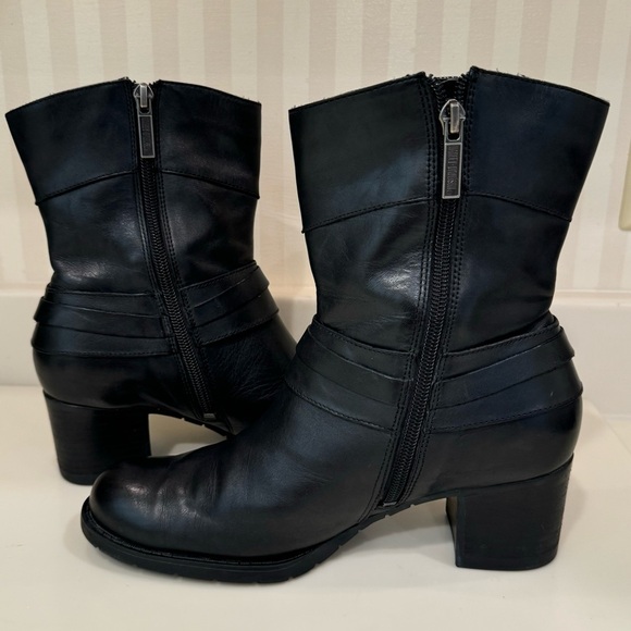 Harley Davidson Black Leather Riding Boots Women’s Size 7 D85397 - Picture 11 of 16